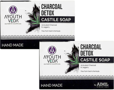 Ayouthveda CHARCOAL DETOX SOAP (pack of 2)(2 x 110 g)