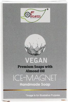 artnweavess ICE-MAGNET Handmade Soap with Almond Oil - VEGAN- NT(2 x 100 g)