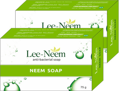 Leeford Neem & Aloe Vera Soap for Germ & Infection Protection | Paraben-Free, Safe(2 x 75 g)