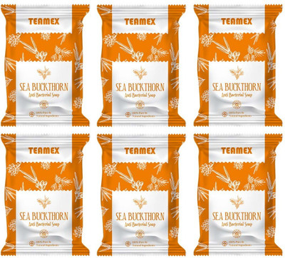 Teamex Sea Buckthorn Refreshing Bar for Anti Bacterial Soap(6 x 75 g)