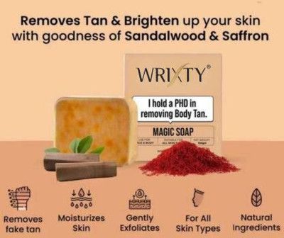 Wrixty Warm Essence Bath Soap – Saffron Sandal Fusion Pack of 1(100 g)