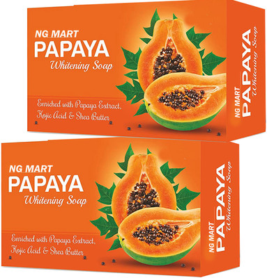 NG MART NG PAPAYA WHITENING SOAP PACK OF - 2(2 x 75 g)