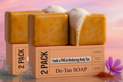 OPHYRA ood And Saffron Soap For Glowing & Refreshing Skin (100G * 4)(400 g)
