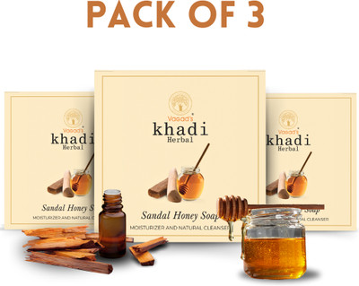vagad's khadi Sandal & Honey Soap(3 x 100 g)