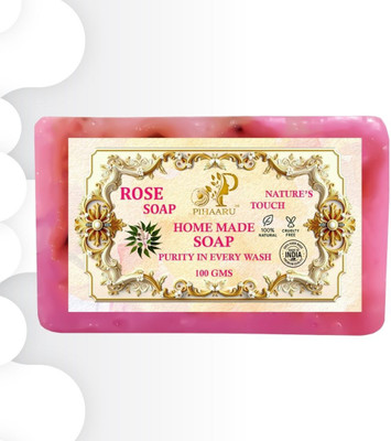 Pihaaru Herbal Glow Soap – Infused with Real Rose Extracts (100gm)/(100 g)