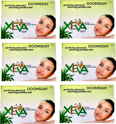 DOOMSDAY XENA BATHING SOAP WITH NEEM & ALOEVERA CLEANED AND NATURALLY SKIN PACK OF 6(6 x 75 g)