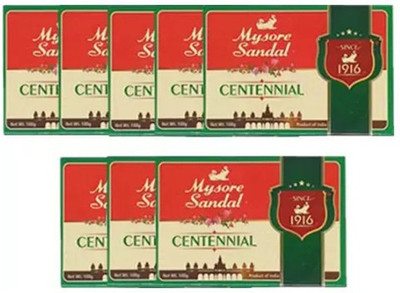 MYSORE SANDAL Centennial Soap 100g Pack Of 8(8 x 100 g)
