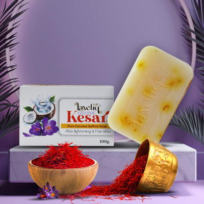 Laxetiq Saffron Soap Brightening & Dark Spot Remover Kesar Goti(100 g)