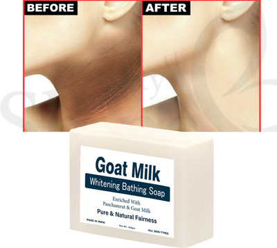 panthi Goat Milk Skin Whitening Soap with 12 Active Ingredients For Men & Women (1 Pcs)(100 g)