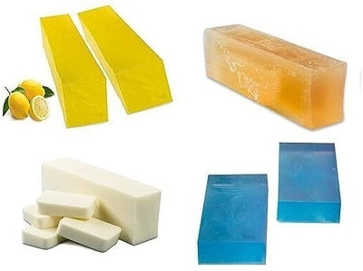 KINEX Combo Melt and Pour Honey, Lemon, Mint (Menthol) and Triple Butter Soap -new54(2 x 500 g)