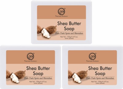 Nuerma Science Herbal Natural Shea Butter Bath Soap Handmade Soap(3 x 125 g)