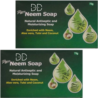 DOOMSDAY PURE NEEM SOAP FOR MOISTURIZING NATURAL GLWING SKIN PACK OF 2 PACK OF 4(2 x 75 g)