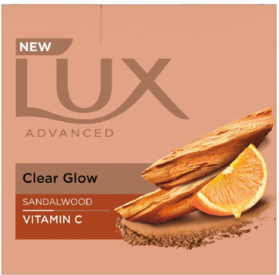 LUX Sandalwood, with Vitamin C, Bath Soap, 150g x 3 for Clear Skin(3 x 150 g)