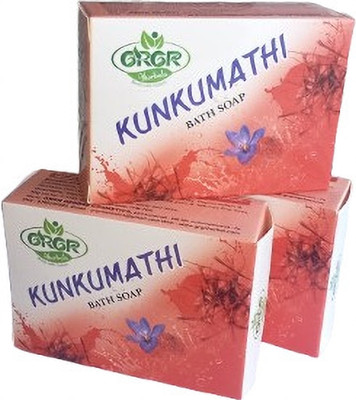GRGR Kunkumathi fairness bath soap pack of 3(3 x 100 g)