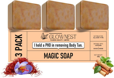 Jiore Sandal Wood And Saffron Soap For Glowing & Refreshing Skin(302 g)