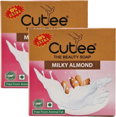 Cutee The Beauty, Milky Almond, Soap - Pack Of 2 (100g)(2 x 100 g)