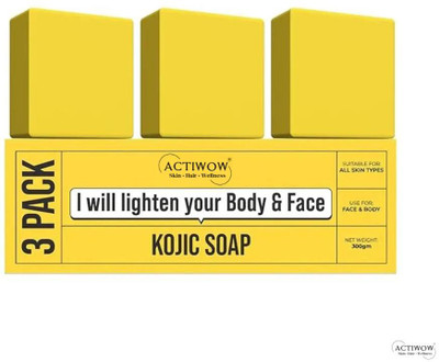 ACTIWOW Kojic Soap for Pure Tan-Free Skin 3PCS(3 x 100 g)
