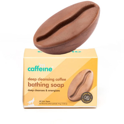 mCaffeine Deep Cleansing Coffee Bath Soap for Soft & Smooth Skin - Natural & 100% Vegan(75 g)