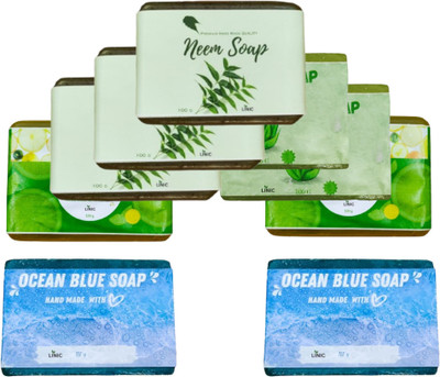 linic HERBAL NEEM SOAP(3), ALOE VERA(2), LEMON(2), OCEAN BLUE(2)(9 x 100 g)
