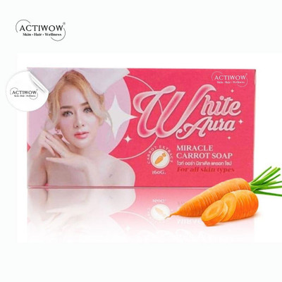 ACTIWOW White Aura Beauty Soap Calming for Skin Elasticity Carrot Formula(100 g)