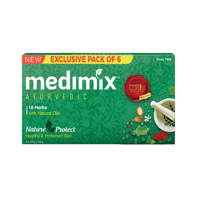 MEDIMIX Ayurvedic Classic 18 Herbs Soap(6 x 125 g)