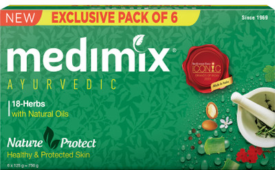 MEDIMIX Ayurvedic Classic 18 Herbs Soap(6 x 125 g)
