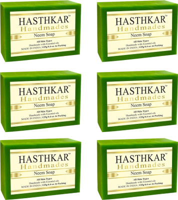 HASTHKAR Handmades Glycerine Neem Soap-125gm pack of 6(6 x 125 g)