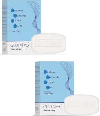 Glutafab Lite Moisturizing & Brightening Soap with Glutathione, kojic acid & Olive Oil(2 x 75 g)