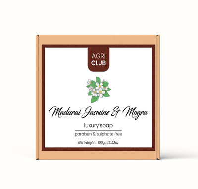 AGRI CLUB & Mogra Luxury Soap 1pcs | Paraben & Sulphate Free(100 g)