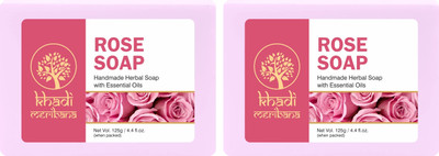 MeriBana Handmade Rose Bath Soap(2 x 125 g)