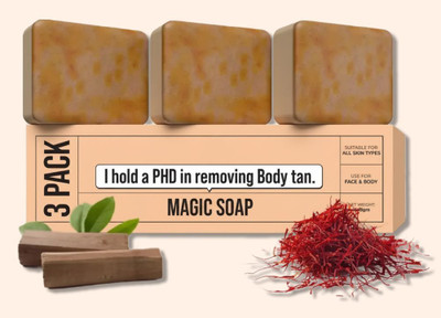 VIVAGLO Best Sandal Wood And Saffrons Soap For Glowing & Refreshing Skins(3 x 100 g)