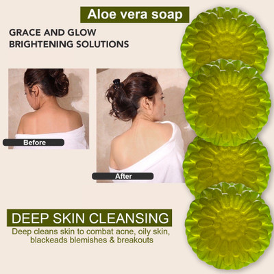 TERIHAR Gentle Aloevera Soap with Oatmeal (100GM) (PACK OF 4)(400 g)