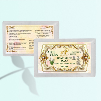 Pihaaru Pack of 2 Gentle Glow Soap – Aloe Vera Infused Natural Bar(200g)](2 x 100 g)