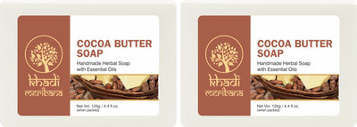 MeriBana Khadi Cocoa Butter for for Body & Face(2 x 125 g)