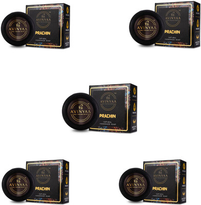 avinyaa Prachin Natural Luxury Bar with Charcoal, Frankincense, Ylang Ylang etc(5 x 85 g)