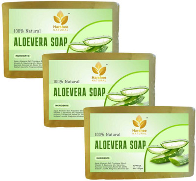 Harshee Natural alovera soap pck 3(3 x 100 g)