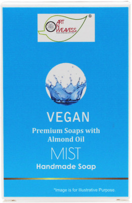 artnweavess MIST Handmade Soap with Almond Oil - VEGAN- NT | Silken-Smooth Texture(2 x 100 g)