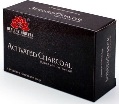 healthy forever Activated Charcoal Skin Care Soap For Women & Men for Whitening, Acne,Blackheads(120 g)