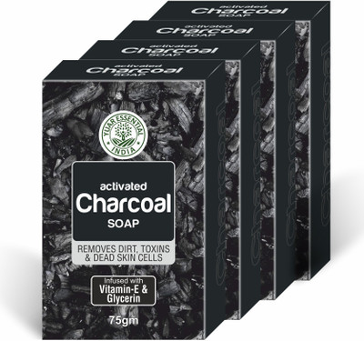 YUAR ESSENTIAL ROYAL ACTIVATED CHARCOAL SOAP(4 x 75 g)