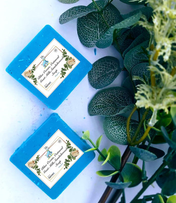 Derma Summer Berry Goats Milk Handmade Blue Square Soap Bar| Balanced pH Level.(2 x 100 g)