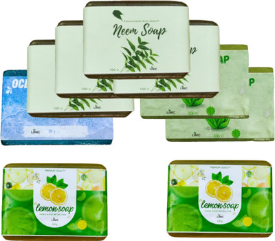 linic HERBAL NEEM SOAP(4), ALOE VERA(2), LEMON(2), OCEAN BLUE(1)(9 x 100 g)