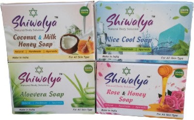 shiwalya NATURAL BATH SOAP(COMBO PACK) IN 4 VARIENT(6 x 100 g)