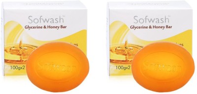 Modicare Sofwash Glecerine and honey Soap Bar, Pack of 2, 100g each(2 x 50 g)