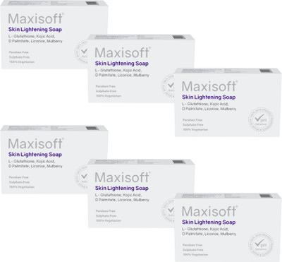 Maxisoft Skin Lightening Soap 75 gm | Milk Cream, Mulberry & Shea Butter(6 x 75 g)