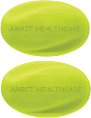 Amrit Healthcare Organic Handmade Pimple,acne,black,white heads control Lemon Soap(2 x 187.5 g)