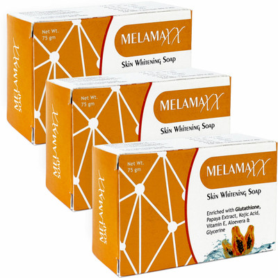 Melamaxx Glutathione skin whitening soap (pack of 3)(3 x 75 g)