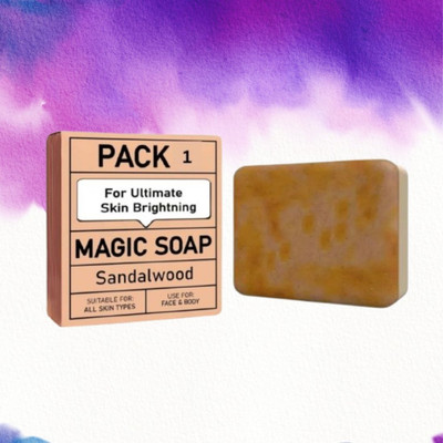 Agonize magic soap Herbal Glow Magic Soap Ayurvedic Saffron Chandan (100gm),,(100 g)