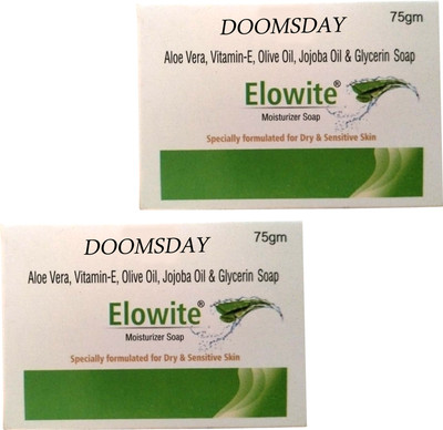 DOOMSDAY ELO+WITE MOISTURZER SOAP FOR SOFT & SMOOTH SKIN WITH ALOEVERA PACK OF 2(2 x 75 g)