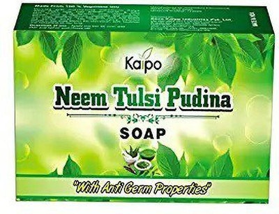 KAIPO Neem Tulsi Soap with natural Neem Tulsi & Coconut Oil in (Pack of 3) 300g(3 x 100 g)