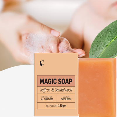 PERLENTE Soft & Youthful Skin Handmade Sandalwood And Saffron Extract Soap(150 g)